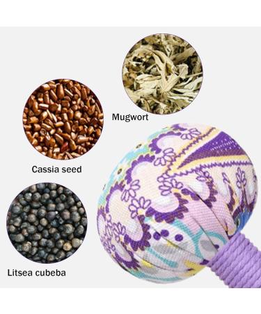 Buy 2PC Wormodwood Massage Hammer 10.24in - Non-Slip Body Massage Stick with Flower Pattern & Hanging Ring - International Shipping - Buy Online on GoSupps.com