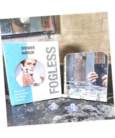 Minkissy Anti-Drop Cosmetic Mirror - Fogless Shower & Makeup Wall Mirror 13.8x13cm Decorative Acrylic Travel Mirror for Shaving & Makeup - Buy Online on GoSupps.com