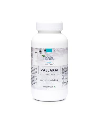 YOGIS HERBS Vallarai Capsules (Centella Asiatica/Gotu Kola) | Herbal Supplement for Congnitive Support | 90 Veg Capsules