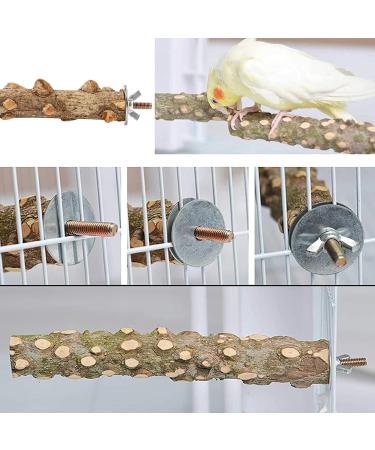 8 Pcs Bird Perches Parrot Stand Natural Wood Perch Parakeet Toys BirdCage Accessories for Conure Cockatiels Budgie Lovebird - Buy Online on GoSupps.com