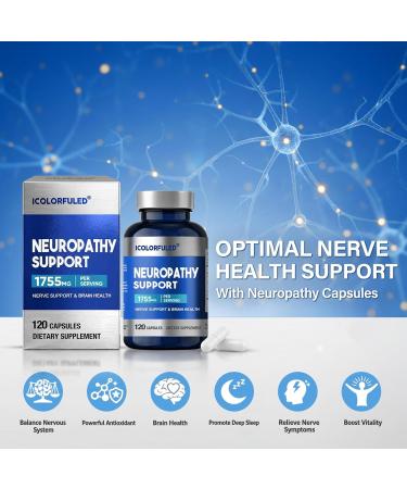 icolorfuled Neuropathy Supplements Nerve Savior for Neuropathy with 600 Mg Alpha Lipoic Acid & B Vitamins Fortify Nerves in Fingers Hands Neck Toes & Feet 120 Capsules | 40-Day Supply - Buy Online on GoSupps.com