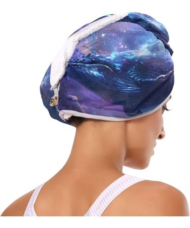Whale Couple Undersea Hair Towels 2 Pack - Super Absorbent Quick Dry Turbans for Women & Girls - Buy Online on GoSupps.com
