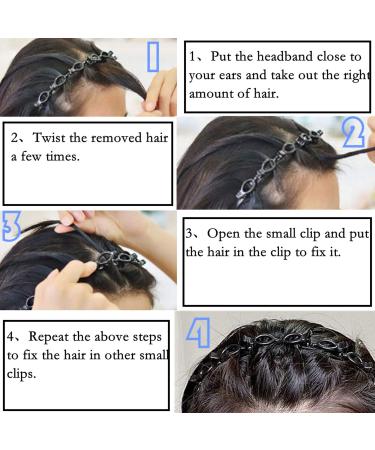6PCS Double Bangs Hairstyle Hairpin Headband for Girls & Women - Korean Fashion Twist Plait Hair Clip Tool - Buy Online on GoSupps.com