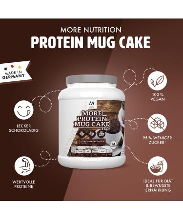 MORE NUTRITION Protein Mug Cake - Ultra Dark Chocolate Baking Mix (455g) | Indulge in Guilt-Free Desserts - Buy Online on GoSupps.com
