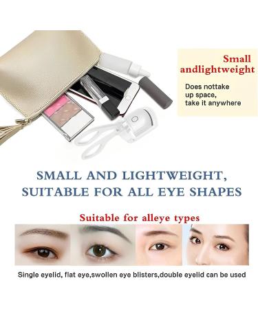 Rechargeable Heated Eyelash Curler - 2 Heating Modes - Quick Natural Curling - Long Lasting - White - Buy Online on GoSupps.com