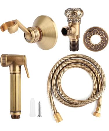 Vintage Brass Handheld Bidet Sprayer Kit | Stylish Bathroom Accessories for International Shipping - Buy Online on GoSupps.com