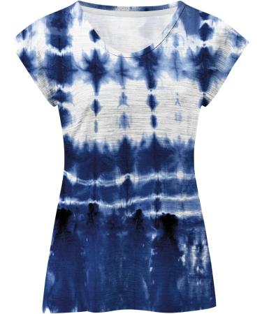 Short Sleeve T Shirts Clothing Woman T-Shirt Casual Black Clothing Top Women's Floral Pattern for Women Crop Tops Shirt Shirts Top Women's Summer Tank Top 4-blue XL - Buy Online on GoSupps.com