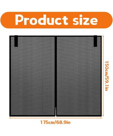 Hiullen Car Tailgate Mosquito Net - 175x150 cm Magnetic Fly Screen for Sun Protection & Insect Defense | Ideal for Caravans & Camping - Buy Online on GoSupps.com