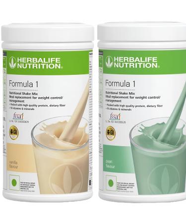 Herbalife Formula 1 Nutritional Shake Mix - Pack of 2 500g Each - Herbalife Shake - Herbalife Protein Powder - Herbalife Weight Loss Meal Replacement (Vanilla - Paan)