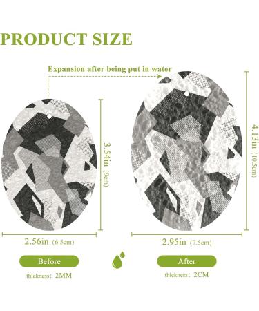 3-Pack Cleaning Kitchen Sponges Oval Grey Camouflage Kitchen Cellulose Dishwashing Wood Pulp Cotton - Buy Online on GoSupps.com