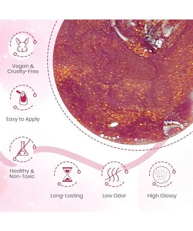 Purple Glitter Gel Nail Polish Cat-Eye Gel Nail Polish Magnet Glitter Crystal Snowlight Gel Soak off UV Gel Nail Varnish 3D Sparkling Reflective Nail Polish for Nail Art - Buy Online on GoSupps.com