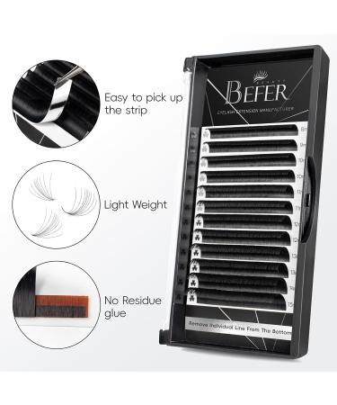 Shop Volume Lash Extensions 0.05D | Blooming Eyelash Extension Mix 8-15mm | Easy Fan Fluffy Soft D Curl Matte Black Professional Lashes - Buy Online on GoSupps.com