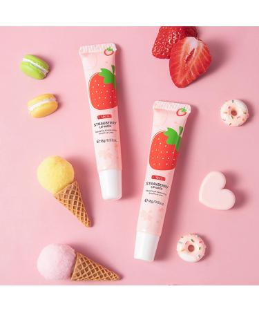 2 Pack Strawberry Lip Balm - Natural Moisturizing Ingredients - Lip Moisturizer - Hydrating Lip Care - Long Lasting Lip Care - Smooth and Nutritious Lip Care - - Buy Online on GoSupps.com