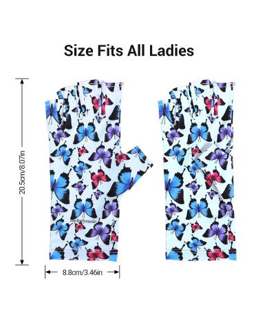 MelodySusie UV Gloves for Nails - Colorful Butterfly Design | Manicure Protection & Nail Art Care - Buy Online on GoSupps.com