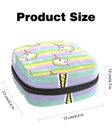 Women's Portable Period Kit - Unicorn Pink & Green Streaks - Bond Storage Pockets - Stylish Feminine Product Bag - Buy Online on GoSupps.com