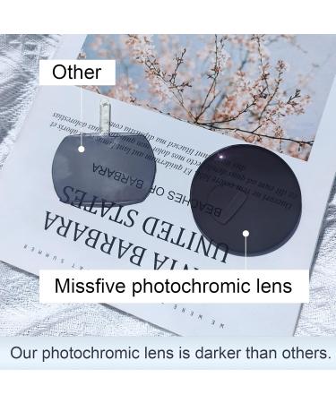 Missfive Photochromic Bifocal Reading Glasses for Men - Blue Light Protection Stylish Vintage Eyeglasses with Dual-Use Lens 2.5x Glossy Black Frame - Buy Online on GoSupps.com