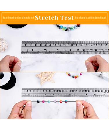 Selizo 1.2mm Black Elastic String for Bracelets, Necklaces, Beading, and Sewing - 109 Yards - Buy Online on GoSupps.com