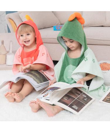 Supgomax Hooded Bathing Poncho for Kids | Cartoon Dinosaur Beach Towel & Baby Hooded Bath Towel | Absorbent and Fun for Swimming & Showers - Buy Online on GoSupps.com