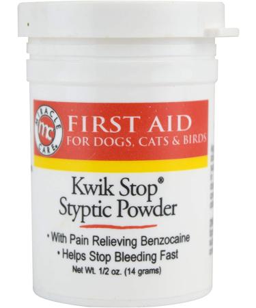 Miracle Care Kwik Stop Styptic Powder 0.5 Oz - Fast-Acting Pet First Aid Treatment - Buy Online on GoSupps.com