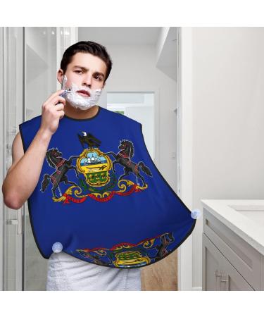 Pennsylvania State Flag Beard Bib Apron for Men - Ultimate Beard Hair Catcher for Shaving & Trimming - Buy Online on GoSupps.com