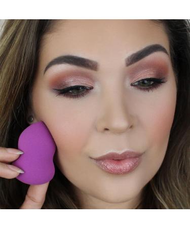 Beauty Junkees Purple Makeup Sponge Blender 4PC Latex-Free Blending Sponges for Liquid Cream Powder Wet & Dry Cosmetic Applicators - Buy Online on GoSupps.com