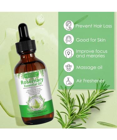 Rosemary Hair Oil for Hair Growth and Skin Care Hair Strengthening Oil for Fuller Healthier Hair Anti Hair Loss and Nourishes Scalp for Hair Growth Repair | 60 ml - Buy Online on GoSupps.com