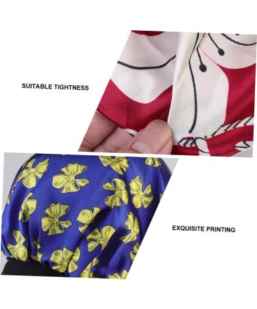 Beavorty 2pcs Satin Shower Cap Set for Women and Kids - Reusable Elastic Bonnets for Bathing and Hair Loss - Blue - 27x20cm - Buy Online on GoSupps.com