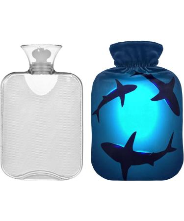 Ocean Shark Blue Heat Bottle - 1L Pain Relief Water Bag | Warm & Cold Compress for Feet & Bed Warmer - Buy Online on GoSupps.com