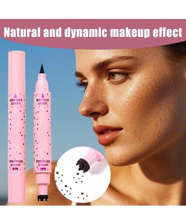 Fake Freckles Dots Pen Waterproof 2in1 Fake Freckles Stamps Eyeliner Long Lasting Skin Care Women Girls Natural Look For Face Care 02 - Buy Online on GoSupps.com