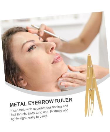 DOITOOL Makeup Gadgets Supplies Microblading Tattoos DIY Gold Scale Eyebrow Adjustable Makeup Measure Tattooing Stencil 16X4.5X0.6CM Golden - Buy Online on GoSupps.com