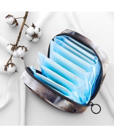 Stylish Menstruation Pad Bag with Zipper - Women's Napkin & Tampon Collector Bag (Elsatian Dog Painting) | International Shipping - Buy Online on GoSupps.com