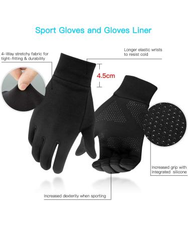 Unigear Lightweight Running Gloves | Touch Screen Anti-Slip Warm Liners | Men Women Medium - Buy Online on GoSupps.com