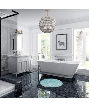 Exceart Bathroom Massage Pad - Silicone Foot Scrubber Mat for Shower & Laundry | Foot Rub & Clean | Blue - Buy Online on GoSupps.com