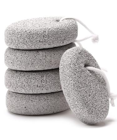 Natural Pumice Stone for Feet, Borogo 5-Pack Lava Pedicure Tools Hard Skin Callus Remover for Feet and Hands - Natural Foot File Exfoliation to Remove Dead Skin, Heels, Elbows, Hands