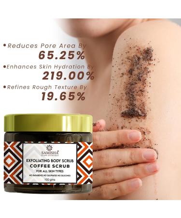 Exfoliating Body Scrub with Coffee Honey & Oatmeal - Soft Smooth & Glowing Skin for All Skin Types | 100 gm - Men's & Women's Skincare - Buy Online on GoSupps.com