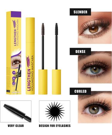  ZukQvrivelig Waterproof 3D Curling Mascara Brown Mascara Water Resistant Clump-Free Application Ideal for Everyday and Special Makeup 10 ml (Black) - Buy Online on GoSupps.com