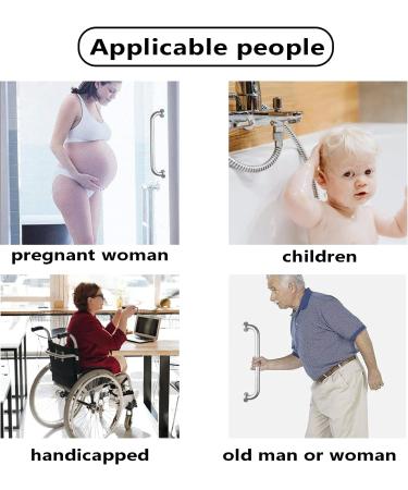 Harrianna 2 Pack Shower Grab Bar Chrome Stainless Steel Bathroom Grab Bar Shower Handle Bath Handle Grab Bars Senior for Bathroom - Handicap Elderly Injury Senior Assist Bath Handle(12 Inch) 12inch - Buy Online on GoSupps.com