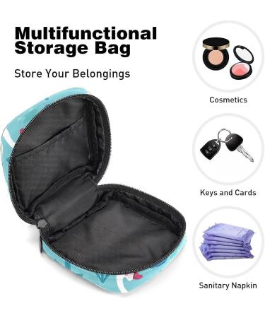 Classy Swan Crown Water Lotus Sanitary Napkin Storage Bag | Menstrual Cup & Nursing Pad Holder | Portable Period Bag for Women & Teens | Multi-colored - Buy Online on GoSupps.com