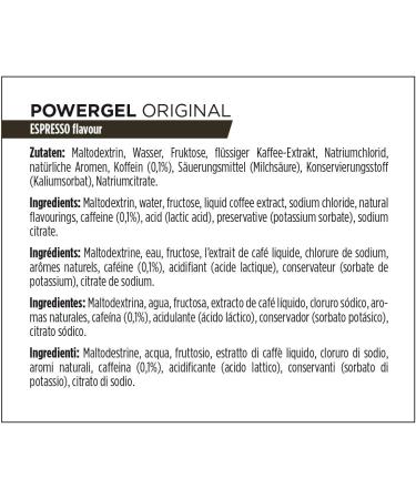 PowerBar PowerGel Original Espresso - 24x41g High Carb Energy Gel with C2MAX & 53mg Caffeine - Ideal for Athletes & Endurance Sports - Buy Online on GoSupps.com