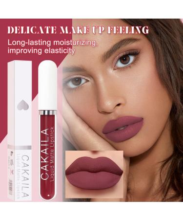 Yueci Matte Lip Gloss Lipstick - Long-Lasting Moisturizing & Waterproof 12H - Non-Stick Non-Fading - 1 ml Pack #06 - Buy Online on GoSupps.com