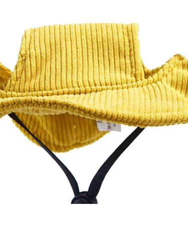 Folpus Outdoor Dog Hat - Breathable Summer Cap for Small Medium & Large Dogs - Cute Puppy Sun Hat - Yellow Sporty Pet Egg Hat - Buy Online on GoSupps.com