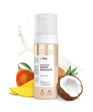 So!Flow Body Bronzing Mousse - For a Natural and Luminous Tanned Complexion All Year Round with Carrot and Walnut Leaf Extracts, Intense Hydration, Exotic Coconut and Mango Scent