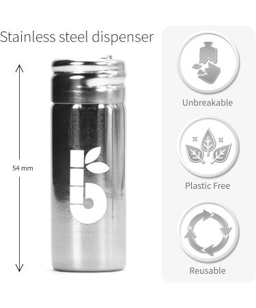 Bambaw Organic Silk Dental Floss + Stainless Steel Holder | Eco-Friendly Mint Floss | Plastic-Free & Refillable | 50m | Sustainable Oral Care - Buy Online on GoSupps.com