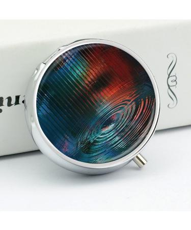 Portable 3 Compartment Pill Box | Travel Pill Organizer for Handbag & Pocket - Vertical Stripe Design - Buy Online on GoSupps.com