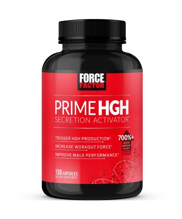 Force Factor Prime HGH Secretion Activator Supplement for Men with L-Arginine and L-Glutamine to Trigger HGH Production, Boost Workout Force, and Improve Athletic Performance, 150 Capsules