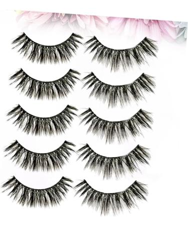 Beavorty 5 Pairs natural false lashes natural false eyelashes natural fake lashes cross eyelashes natural fake eyelashes dense eyelash natural eyelashes European and American 3d - Buy Online on GoSupps.com