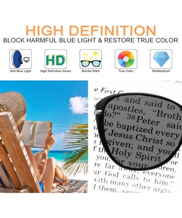 Buy Fashion Sun Reading Glasses for Women - UV400 Protection Durable Round Design Multiple Strengths Available (Black 1.25x - Buy Online on GoSupps.com