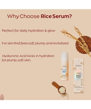 Moisturizing Facial Rice Serum - Hydrating and Brightening Formula with Niacinamide and Hyaluronic Acid for Radiant Skin - 50ml 1.69oz - Made in Korea (50ml / 1.69fl oz Rice Serum) Rice Serum 1.69 Fl Oz (Pack of 1) - Buy Online on GoSupps.com