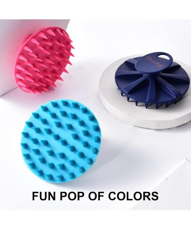 Beautail Scalp Massage Brush - Silicone Shampoo Brush for Hair Growth & Peeling Suitable for Men Women & Pets - Dark Blue - Buy Online on GoSupps.com
