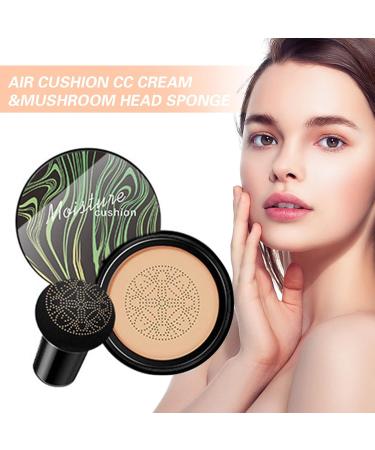 CC Cream Foundation With Mushroom Head Shaped Air Cushion Foundation Makeup BB Cream CC Cream Nude Makeup Concealer Moisturizing Radiance Lasting Shine - Buy Online on GoSupps.com